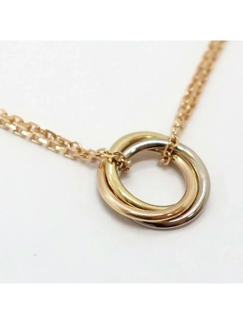 Cartier Ten Trinity Pendant Mini Necklace 40 Gold